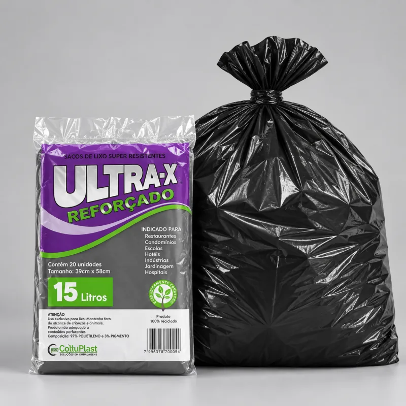 Saco de lixo15 Litros Reforçado