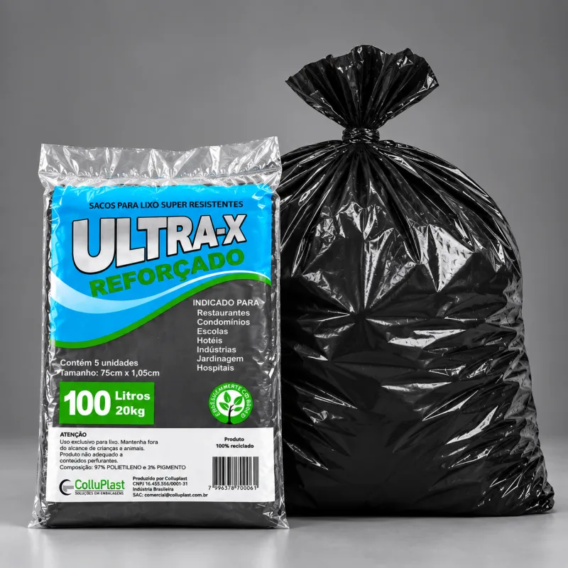 Saco de Lixo 100 Litros Reforçado